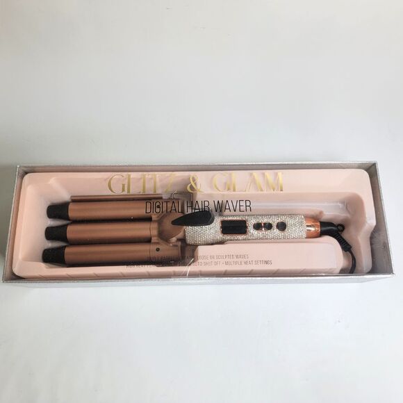 Glitz & Glam Digital Hair Waver Silver Sparkle - NEW IN BOX - Picture 1 of 7